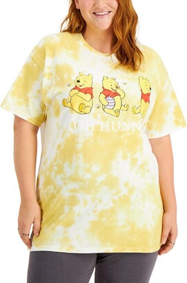 Disney Plus Oh Hunny Womens Cotton Tie-Dye Graphic T-Shirt