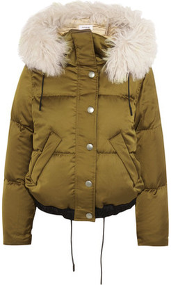 Coach Shearling-Trimmed Padded Shell Hooded Coat