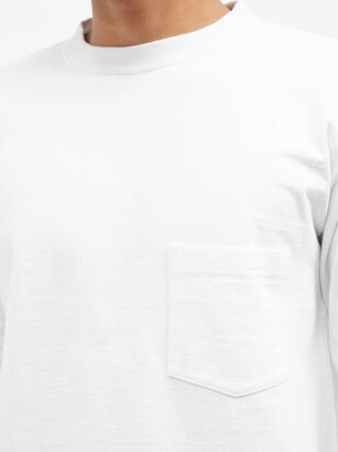 Snow Peak Patch-pocket Cotton-jersey Long-sleeved T-shirt - White