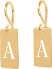 Heights Jewelers Personalized Initial Tag Earrings in 14K Gold-Plated Sterling Silver