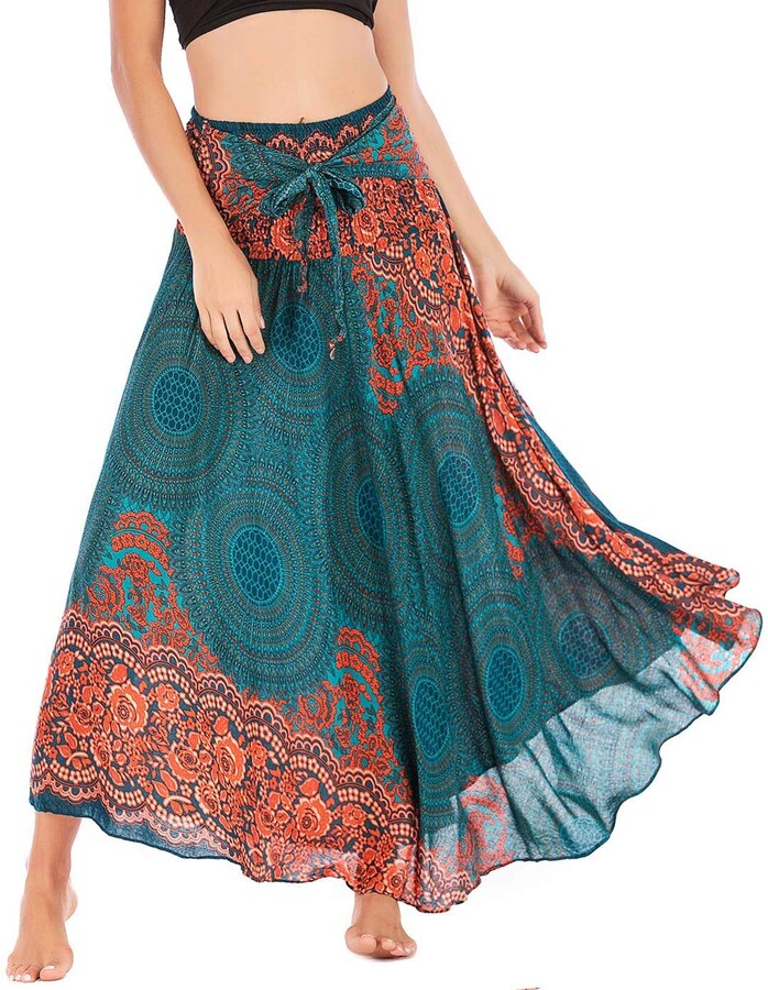 maxi boho skirt