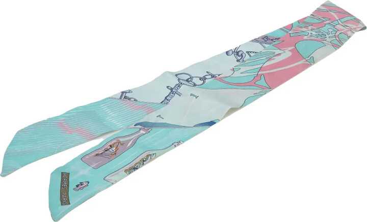 Hermès Pre-Owned 1999-2007 Caleche Mors Et Bouteilles Silk Twilly Scarf scarves