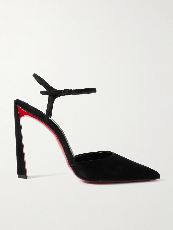 Christian Louboutin Condora Riviera 100 Suede Pumps - Black