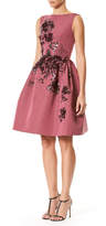 Thumbnail for your product : Carolina Herrera Sleeveless Floral-Embellished Party Dress, Wine