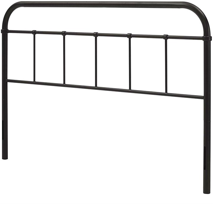 Full size Vintage Dark Brown Metal Headboard with Rounded Corners ShopStyle