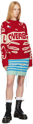 Charles Jeffrey Loverboy Red Logo Graphic Sweater