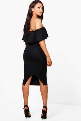 boohoo Petite Anna Embroidered Crop and Midi Skirt Co-ord