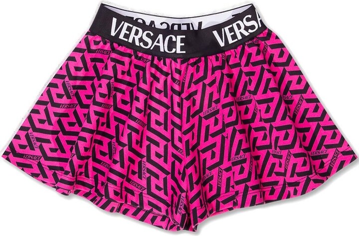 Versace Allover Kids Towel Shorts