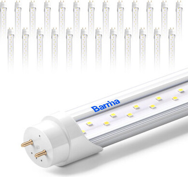 Barrina T8 Led Bulbs 4 Foot Type B 24w 3200lm 6000k Bright Light G13 Double End Powered Ballast Bypass 4ft Led Fluorescent Replacement T8 T10