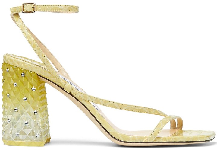 yellow block heels uk