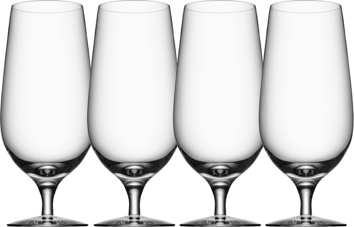 Orrefors Beer Lager Glasses, Set of 4