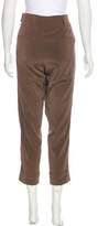 Thumbnail for your product : Brunello Cucinelli Mid-Rise Silk Pants