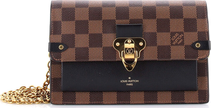 Louis Vuitton Vavin Chain Wallet NM Damier with Leather