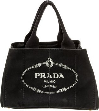 Prada Canvas Top Handle Bag