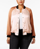 Thumbnail for your product : Melissa McCarthy Trendy Plus Size Reversible Bomber Jacket