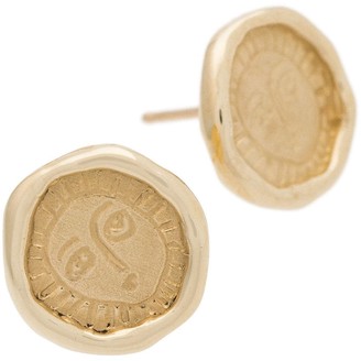 Holly Ryan Gold-plated sterling silver Picasso Face earrings