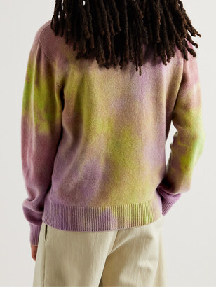The Elder Statesman Tie-Dyed Cashmere Sweater - Men - Purple - S