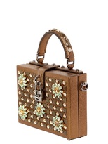 Thumbnail for your product : Dolce & Gabbana Small Leather Dolce Bag With Swarovski