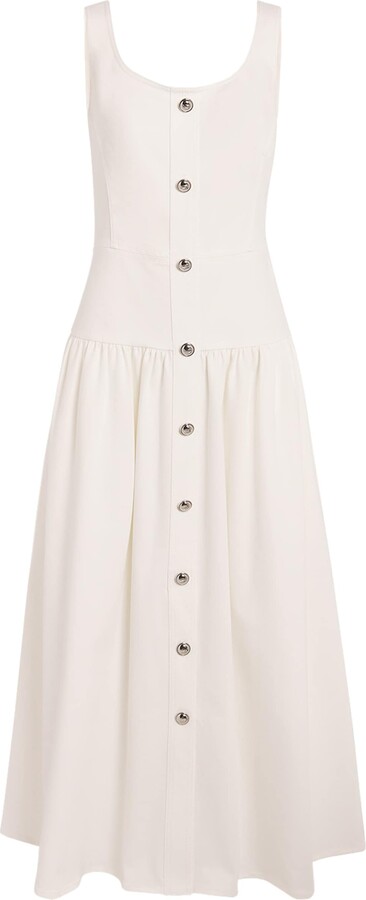 Adam Lippes Denim Cassie Midi Dress
