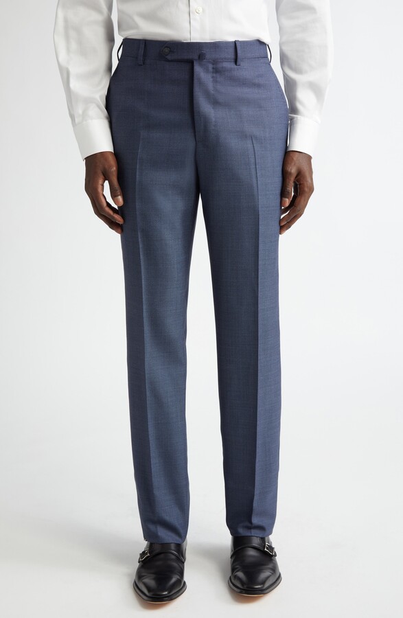 Isaia Sanita Textured Wool Suit