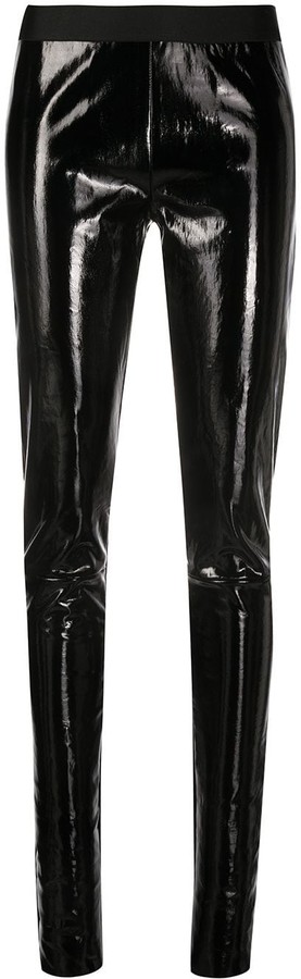 shiny skinny trousers