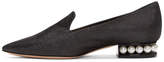 Thumbnail for your product : Nicholas Kirkwood Gunmetal Casati Pearl Loafers