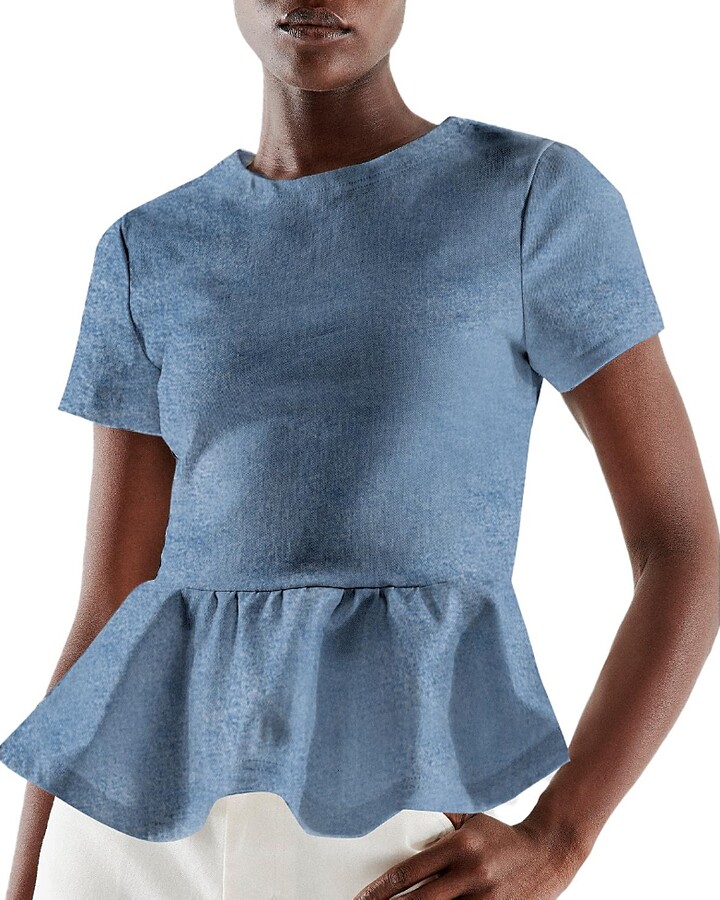 AS by DF Dominga Denim Top