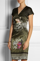 Thumbnail for your product : Etro Floral and foulard-print stretch-silk satin dress