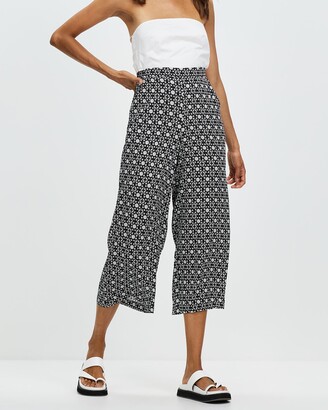 All About Eve Women's Multi Cropped Pants - Aztec Culottes