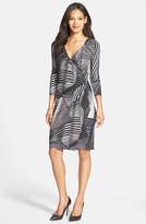 Thumbnail for your product : Adrianna Papell Print Side Gathered Jersey Sheath Dress