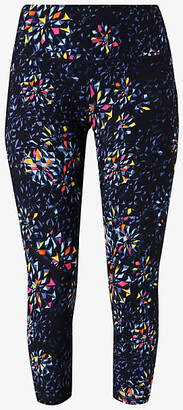 Sweaty Betty weaty Betty Womens Black Faceted Floral Power Cropped  tretch-woven Leggings - ShopStyle