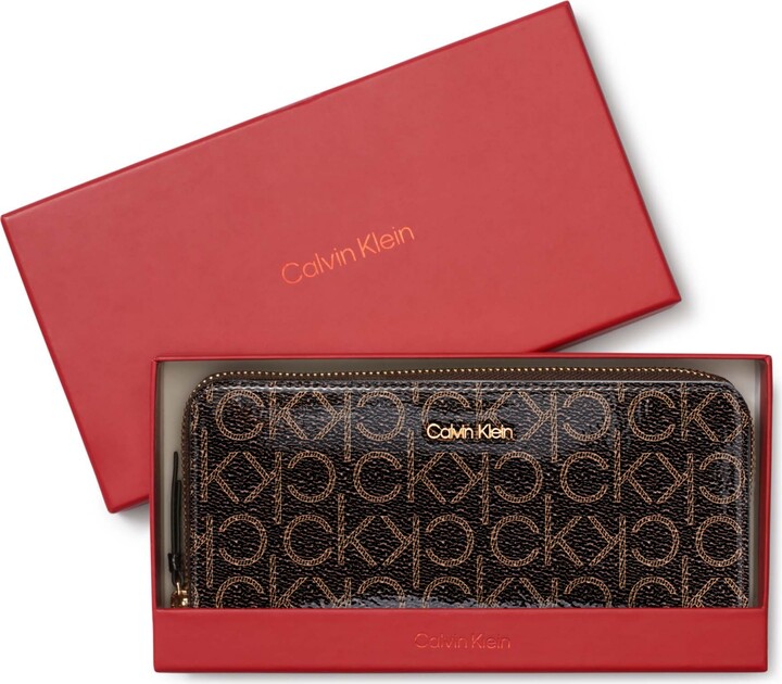 Calvin Klein Women's Brown Wallets & Card Holders | ShopStyle
