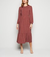 Thumbnail for your product : New Look Spot Long Sleeve Smock Dress