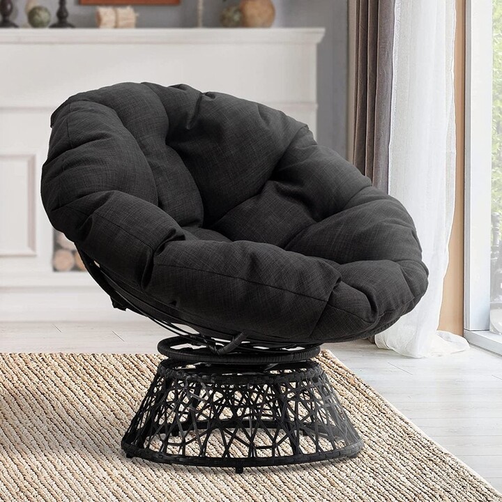 Howcool Papasan Chair Bme Soft Thick Density Fabric Cushion Steel Frame