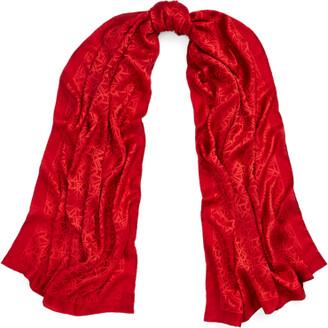 Oussum Women Pashmina Cashmere Solid Scarf Shawl Wrap Womens Scarves - Large - L - Rose Red
