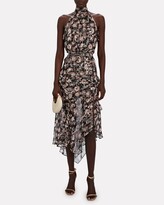 Thumbnail for your product : Veronica Beard Kailey Ruffled Silk Floral Dress