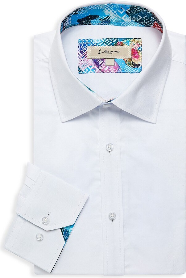 mens shirts contrast collar cuffs