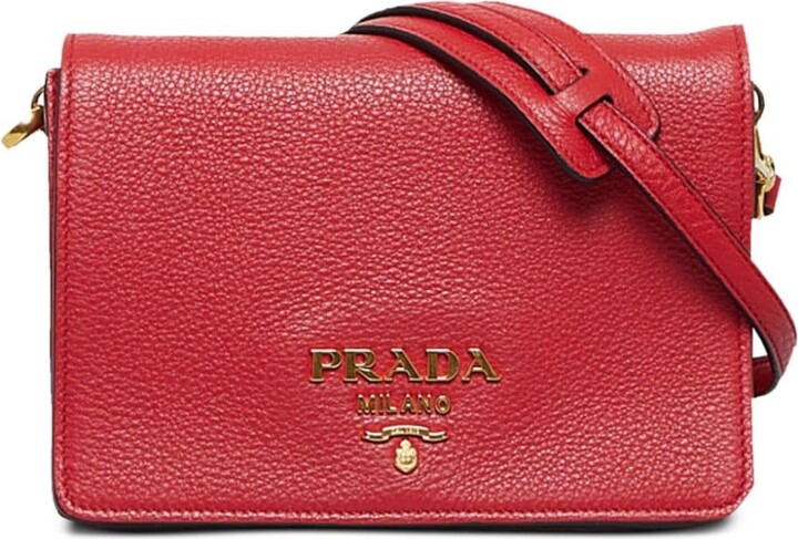 Shop PRADA Casual Style Plain Crossbody Logo Shoulder Bags by Primeline