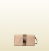 Thumbnail for your product : Gucci Broadway Suede Evening Clutch With Crystal Detail