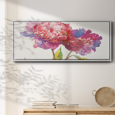 Red Barrel Studio Prize Peonies I- Framed Canvas