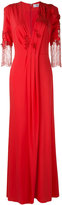 Blumarine - robe longue à empiècements en dentelle - women - coton/Polyamide/Polyester/Viscose - 46