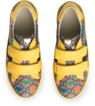 Gucci Children Ace GG hearts sneakers