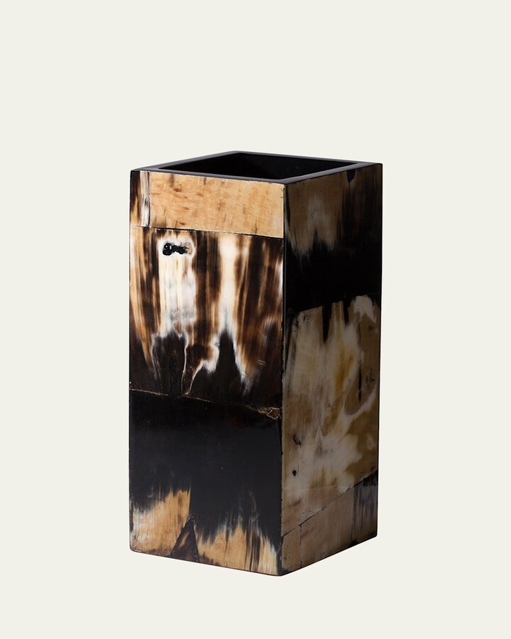 Ladorada Horn Veneer 12" Square Vase