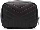 Thumbnail for your product : Saint Laurent charcoal grey quilted leather clutch bag