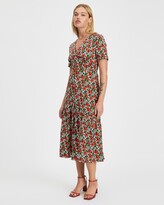 Thumbnail for your product : Glamorous Women's Red Midi Dresses - Bold Multi Floral Dress - Size 8 at The Iconic
