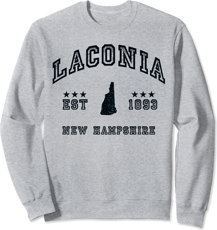 Laconia New Hampshire NH Souvenir Men Women Retro Laconia New Hampshire NH Souvenir Sport Throwback Sweatshirt