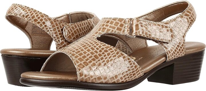 SAS Suntimer Women's Shoes Beige Croc : 7.5 M - Medium (B) Leather