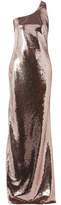 Thumbnail for your product : Tom Ford One-shoulder Sequined Stretch-mesh Gown