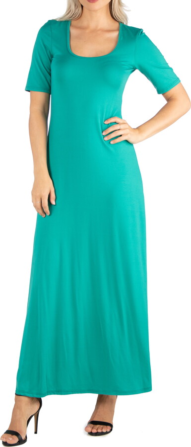 24/7 Comfort Apparel Women’s Casual Maxi Dress
