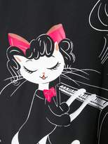 Thumbnail for your product : Moschino Boutique Piano Cat T-shirt dress